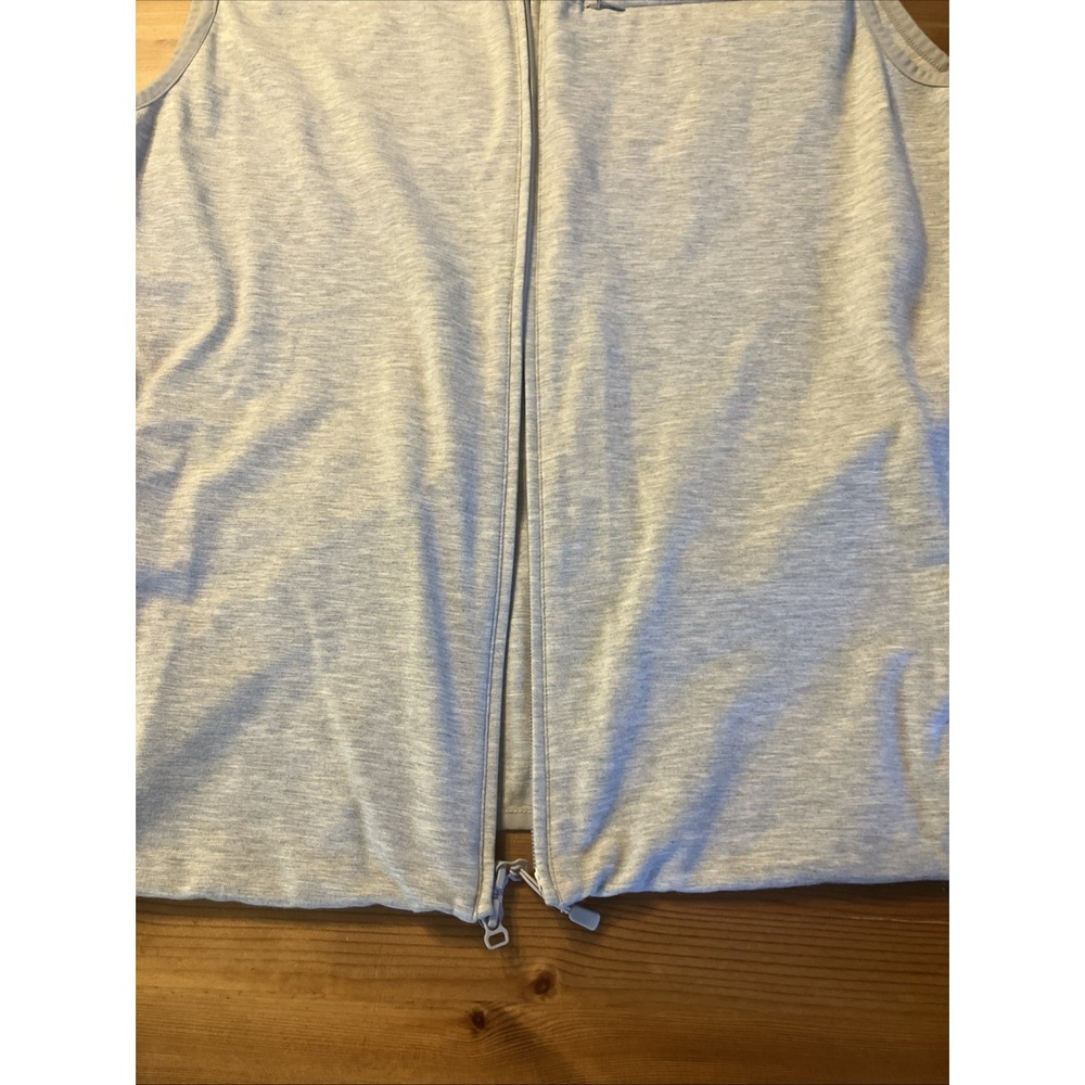 Mizzen+Main ProFlex Performance Full Zip Vest Men's Heather Gray Golf XL Logo - Picture 4 of 8